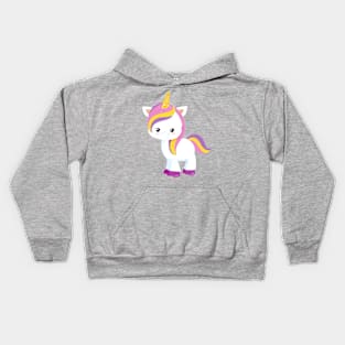 Cute Unicorn, Little Unicorn, Kawaii Unicorn Kids Hoodie